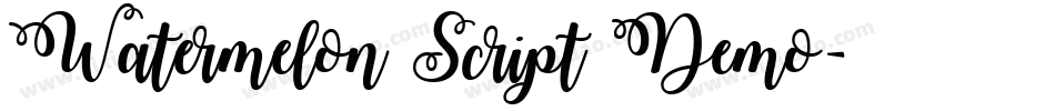 Watermelon Script Demo字体转换